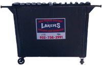 Lakers New Prague Sanitary provides weekly dumpster trash removal services for businesses in and arround New Prague, Belle Plaine, Elko New Market, Jordan, Kilkenney, Lonsdale, Montgomery, Le Center, Le Sueur, Shakopee and Webster, MN